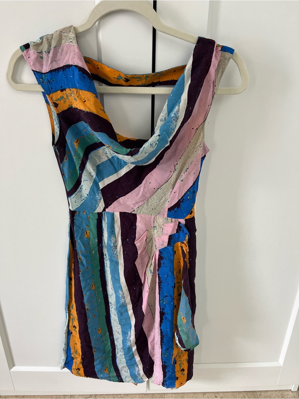 Plenty by Tracy Reese Silk Multi-Color Striped Sleeveless Mini Dress